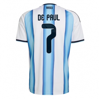 Billige Fotballdrakt Argentina Rodrigo De Paul #7 Replika Hjemmedrakt VM 2026 Kortermet